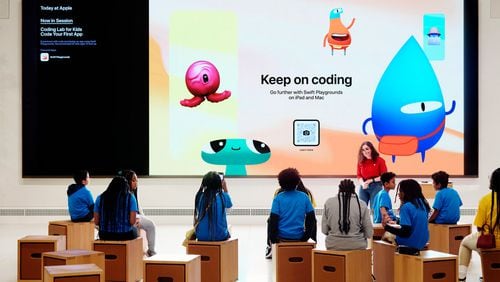 Swift Playgrounds, an app created by Apple, helps kids to learn to code.
(Courtesy of Apple Inc.)