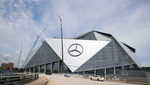 080617_NS_StadiumOUT2 June 1, 2017 - Atlanta, Ga: The Mercedes-Benz Stadium is shown Thursday June 1, 2017, in Atlanta. The Mercedes-Benz Stadium was built for event flexibility, the capacity can be expanded to 75,000 seats to host events like the Super Bowl, or up to 83,000 seats for the NCAA Final Four, which the building will host in 2020. The story will be published in the August issue of Living Northside. PHOTO / JASON GETZ