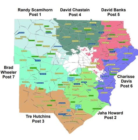 Previous Cobb school board map