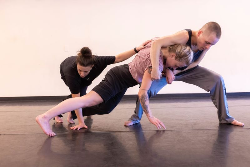 Bautanzt Here dancers, shown here in rehearsal, will perform "The Othering" on Oct. 28 and 29. Photo: Terence Rushin