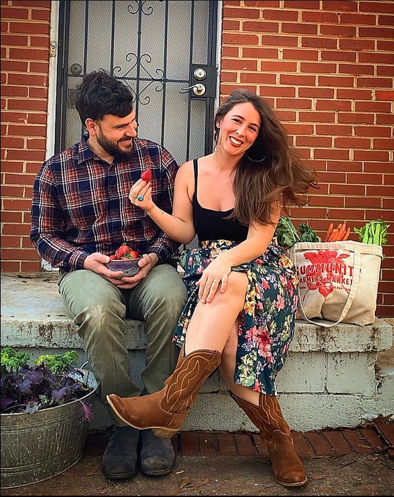 Juan Guarin courted Casey Hood after meeting her when she was working as manager of the Decatur Farmers Market. Courtesy of Ramona Guarin