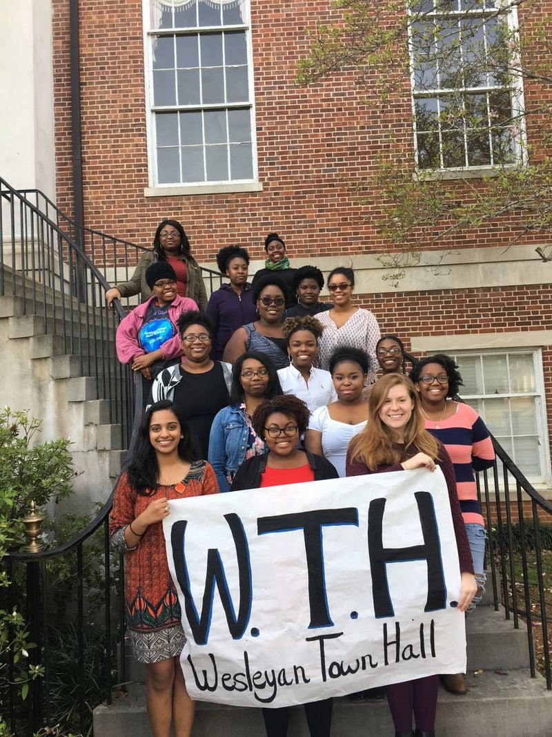 After racial slurs were written on the wall near a foreign student’s room and on the doors of African American students in January, Wesleyan students united in the “Wesleyan Town Hall.” PHOTO PROVIDED BY SUBJECT