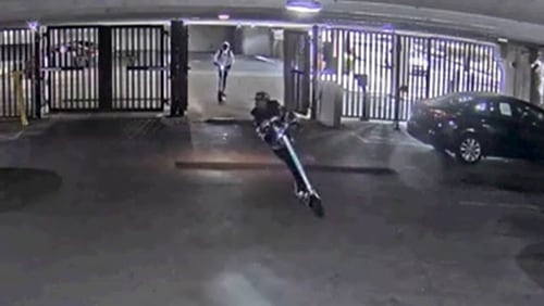 Atlanta police on Tuesday released surveillance footage which shows two unidentified suspects sought in connection with an April 22 fatal shooting near an apartment complex in southeast Atlanta.