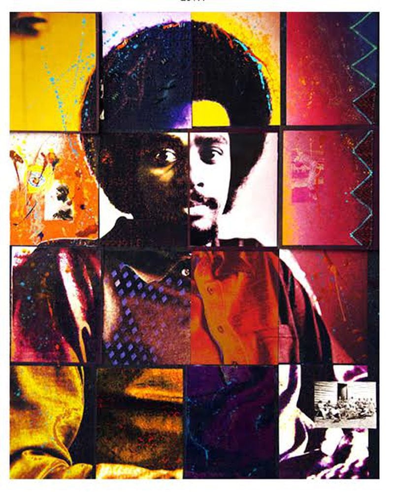 A self-portrait collage by Michael D. Harris was part of a show by the artist at September Gray Fine Art Gallery. Image: Michael D. Harris