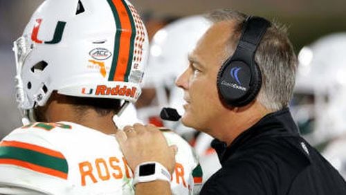 Mark Richt is in his second season as Miami’s coach.