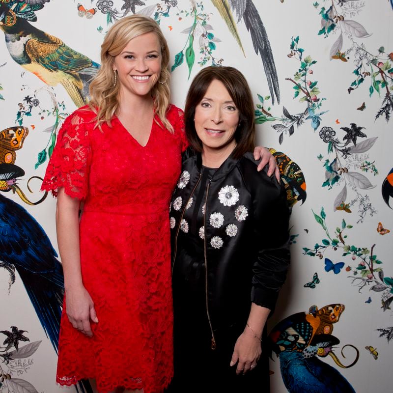Reese Witherspoon, left, with SCAD founder and president Paula Wallace at a SCAD  event. (Chia Chong/Courtesy of SCAD)