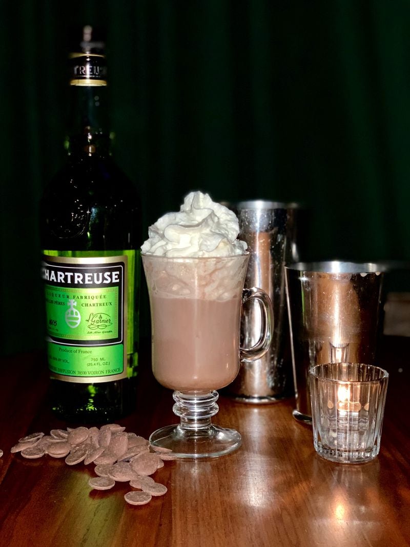 Chartreuse Hot Chocolate from Blitzen Room at Biltong Bar.