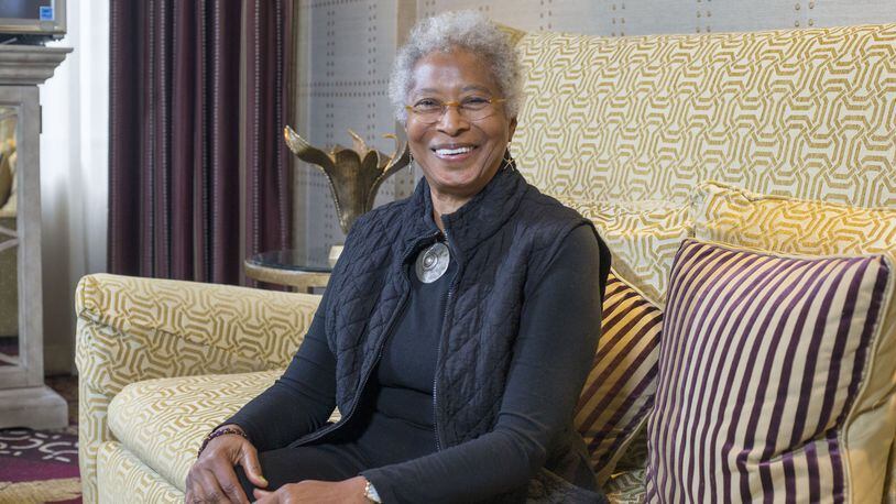 Alice Walker told an audience at Agnes Scott — including many undergraduates — that work is important, but so is sleep. “The university likes to pile it on, but don’t let that faze you if you’re on your way to a nap.” ALYSSA POINTER / ALYSSA.POINTER@AJC.COM
