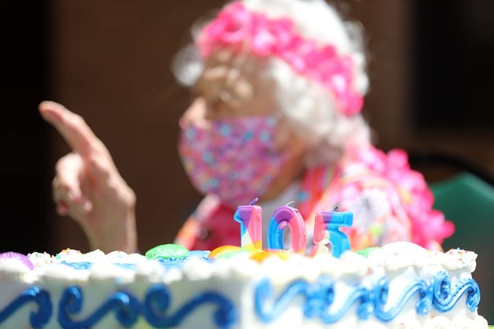PHOTOS: Pandemic can’t stop birthday party for 105-year-old