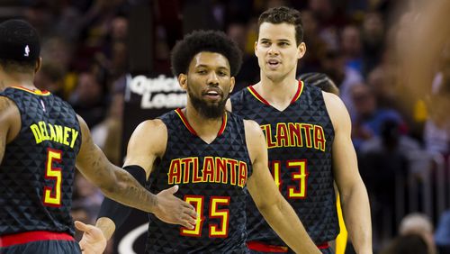 DeAndre' Bembry (95) will 4-6 weeks with a strained right tricep, the Hawks announced Wednesday. (Photo by Jason Miller/Getty Images)