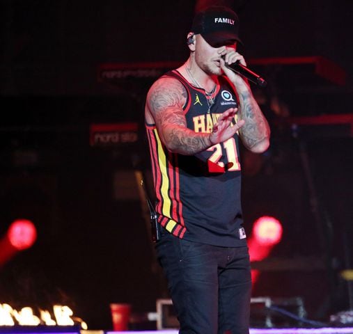 Country star Kane Brown brought his Blessed & Free tour to a nearly sold-out State Farm Arena in Atlanta on Sunday, Oct. 24, 2021. Jordan Davis and Restless Road opened the show. / 
Robb Cohen for the Atlanta Journal-Constitution