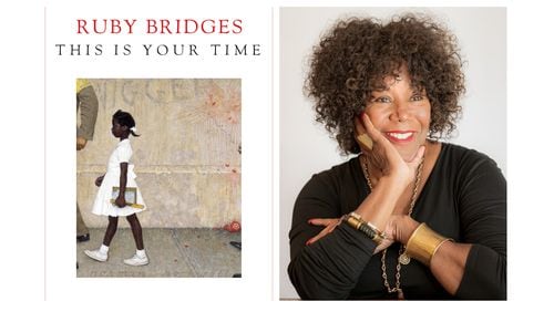 Ruby Bridges' new children's book, "This Is Your Time," features part of the iconic Norman Rockwell painting done after 6-year-old Bridges integrated a New Orleans elementary school in 1960. Courtesy of Delacourt Press/Tom Dumont