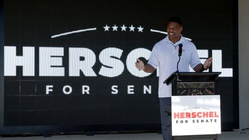 Republican U.S. Senate candidate Herschel Walker was hit by a one-two punch on Monday — a Daily Beast story that accused Walker of paying for his then-girlfriend’s abortion in 2009, followed by a barrage of social media attacks from his adult son. (Jason Getz / Jason.Getz@ajc.com)