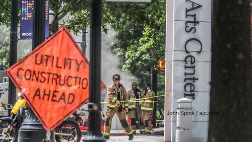 The gas leak was located at the intersection of Peachtree and 15th streets.