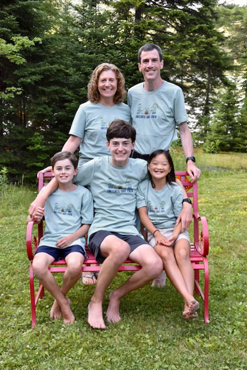 Beth and Tom Warren of east Cobb with their children, left to right, Samuel, 12, Patrick, 16 and Ellie, 11. Both parents and Patrick are vaccinated. They look forward to Samuel being vaccinated and hope eligibility will be expanded soon for Ellie, too. 
Courtesy of Warren Family