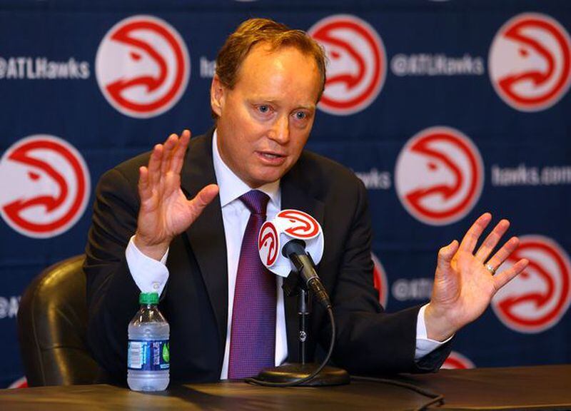 Mike Budenholzer: Coach and GM, for now. (Curtis Compton/AJC photo)