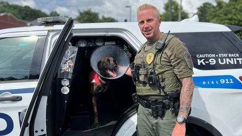 K-9 Kai had his front left leg amputated after being shot while helping in during an aggravated battery call in May.