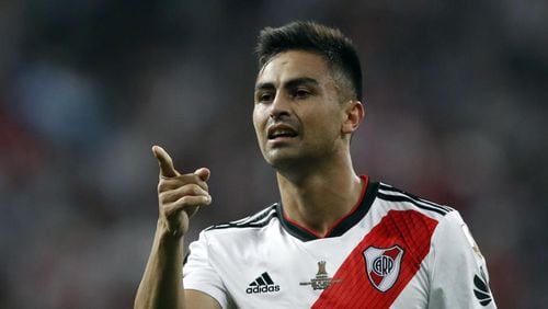 Pity Martinez arrived in Atlanta from Argentina Monday.