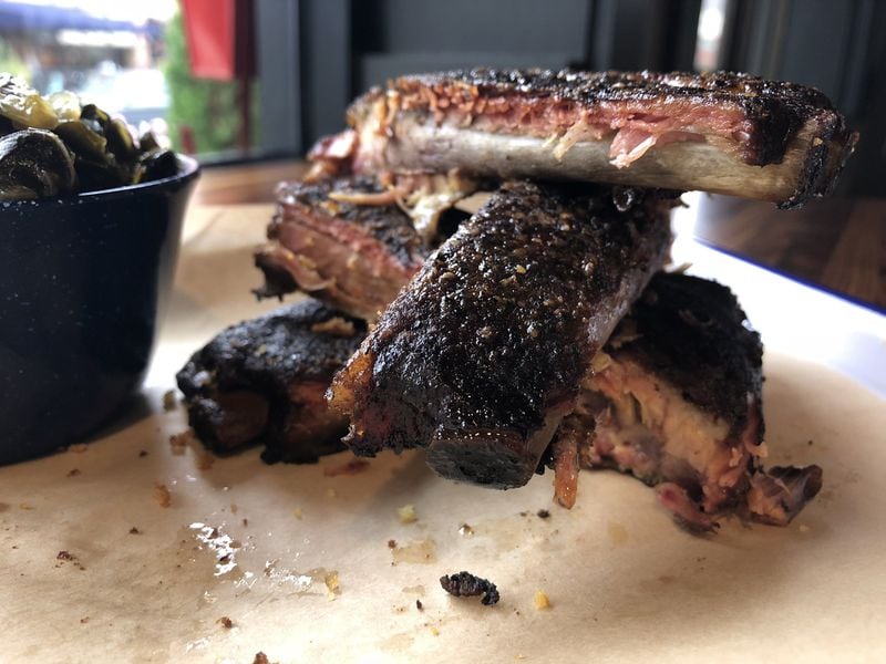 St. Louis pork ribs are among the menu items at Dixie Q in Brookhaven. (Via Failla)