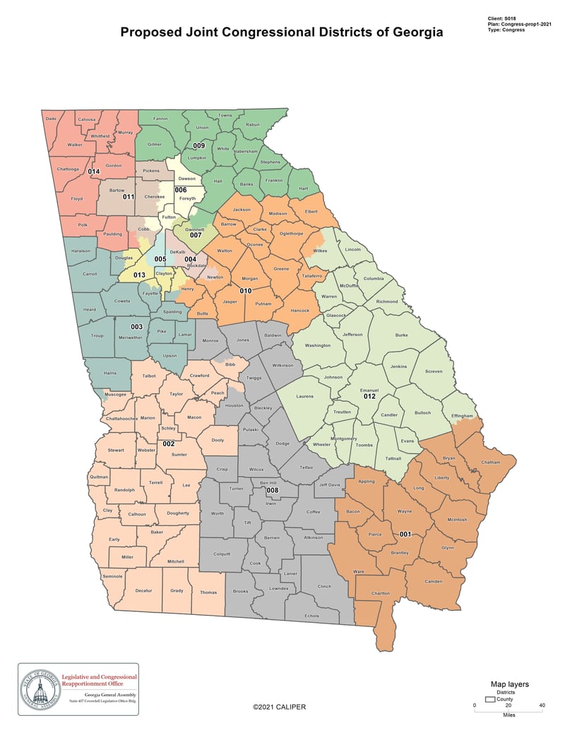 United States House District Map Project for Georgia.