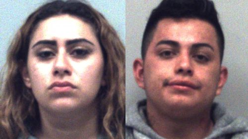 Aileen Ayala (left) and Edgar Reyes are each charged with nine counts of assault and two counts of reckless conduct after a confrontation left a Norcross man shot.