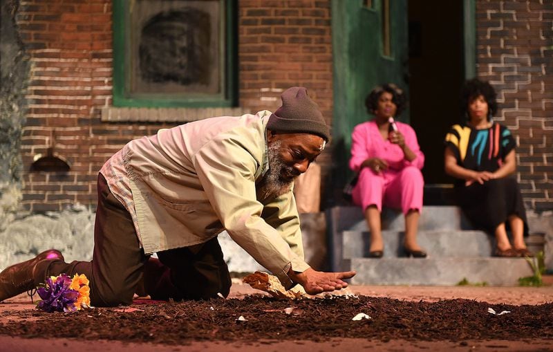 The True Colors Theatre production of August Wilson’s “King Hedley II” features Eddie Bradley Jr. (from left), Tonia Jackson and Tiffany Denise Hobbs. CONTRIBUTED BY HORNE BROS. PRODUCTIONS