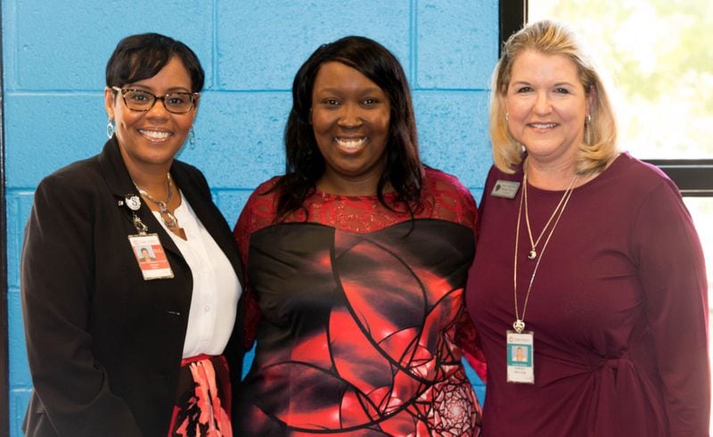 Sherri Hill, left, was named Advocate of the Year by the Georgia School Counselors Association.