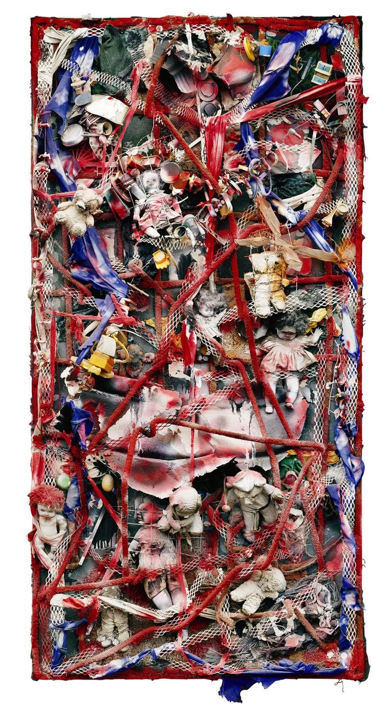A mixed media work by Thornton Dial called “Looking Out the Windows” was created after he visited the site of the World Trade Center and reflected on the 9/11 attack. It is among the 54 works of art acquired by the High Museum in a major addition to its folk art collection announced Tuesday. CONTRIBUTED BY HIGH MUSEUM