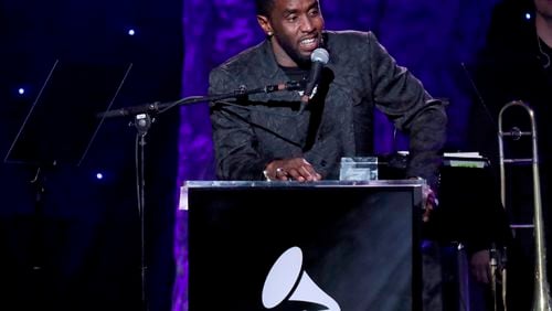 Sean Combs speaks on stage after accepting the 2020 Industry Icon award at the Pre-Grammy Gala And Salute To Industry Icons at the Beverly Hilton Hotel on Saturday, Jan. 25, 2020, in Beverly Hills, Calif. (Photo by Willy Sanjuan/Invision/AP)