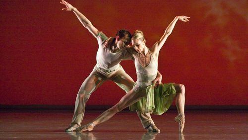 Married couple John Welker and Christine Winkler perform with the Atlanta Ballet. Winkler gave birth to the couple’s first child, Lucas, on April 6. They’re one of several couples who seek to make romance work while working together at the ballet.