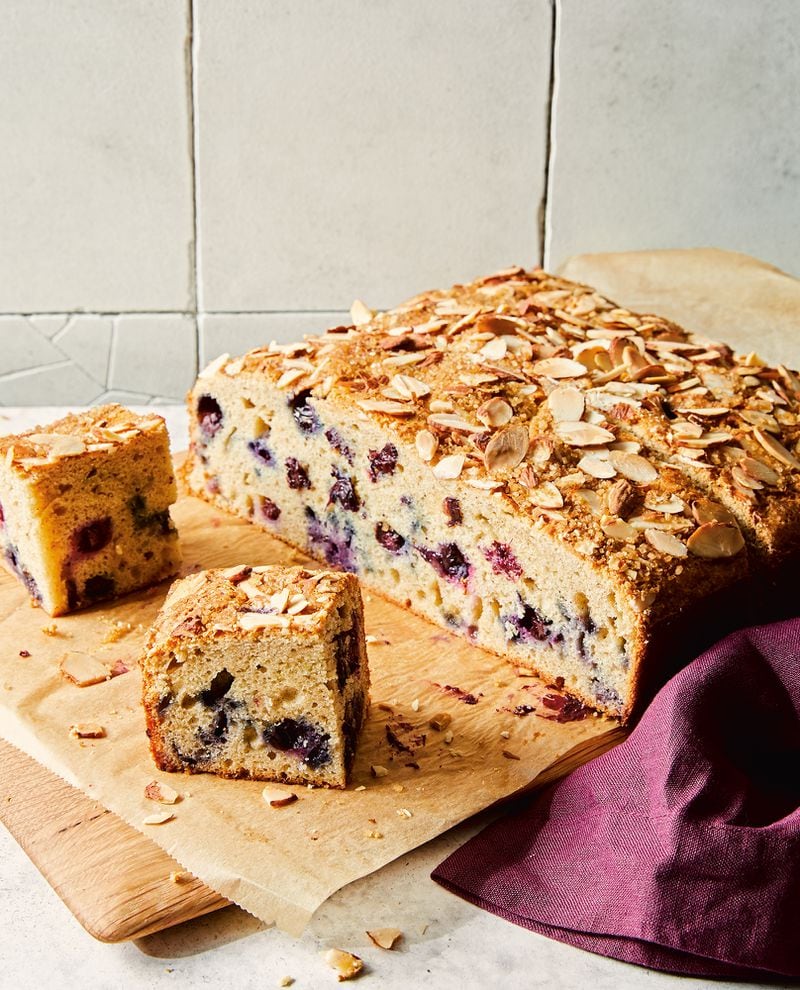 Blueberry Lime Crunch Cake with Demerara. Reprinted from "Dinner in One." Copyright © 2022 by Melissa Clark. Photographs copyright © 2022 by Linda Xiao. Published by Clarkson Potter, an imprint of Random House.