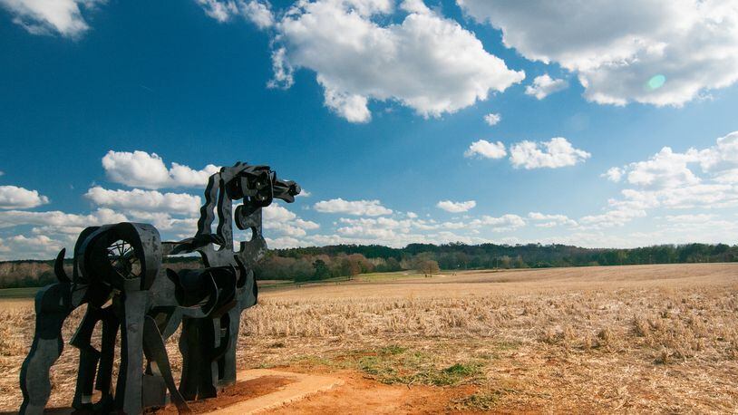 The iron horse sculpture near Athens, Ga. Photo courtesy of Visit Lake Oconee.