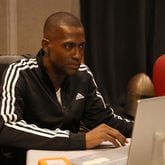 Rico Wade is an Atlanta producer and member of Organized Noize. Wade listens to new music at Stankonia Studios in Atlanta on Monday, June 5, 2023. (Tyson A. Horne / Tyson.horne@ajc.com)