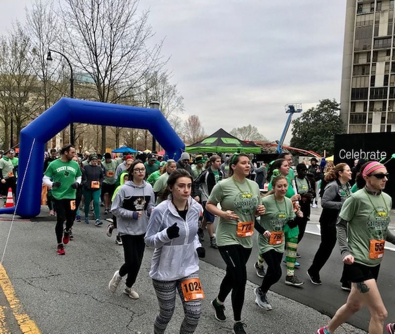 Race participants will receive a T-shirt and shamrock medal upon finish. Contributed by the Atlanta St. Patrick’s Parade