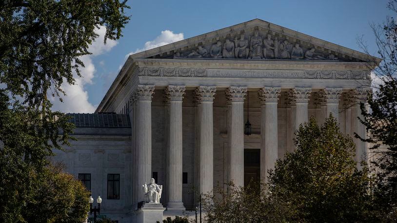 The United States Supreme Court on October 22, 2020 in Washington, D.C.  (Samuel Corum/Getty Images/TNS)