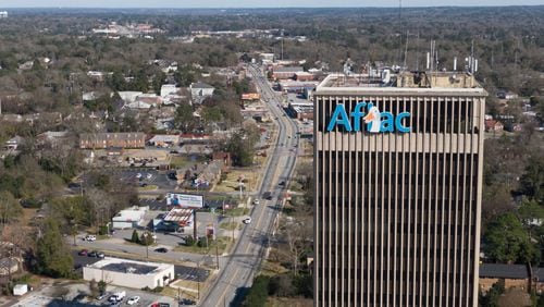 Aflac, with its global headquarters in Columbus, warned about the likelihood of declining sales as areas where it does business wrestle with the coronavirus pandemic and government restrictions. (Hyosub Shin / Hyosub.Shin@ajc.com)