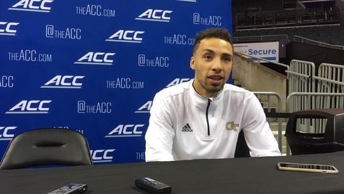 Georgia Tech sophomore point guard at the ACC's Operation Basketball media event at the Spectrum Center in Charlotte, N.C., on October 24, 2018. (AJC photo by Ken Sugiura)