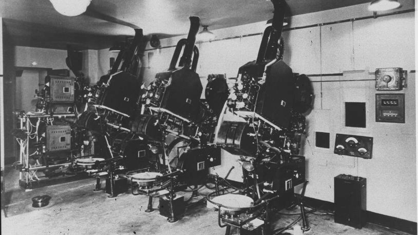 The Fox Theatre’s projection booth in 1929 (credit: Edgar Orr/Fox archives)