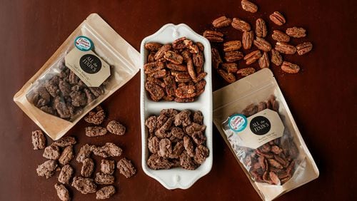 Two varieties of pecans from All the Fixin’s — Get ’Em Riled Up and Burnin’ Slap Up — were finalists in the Flavor of Georgia competition. Courtesy of Julie Freeman Photography