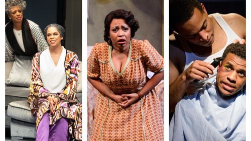 From left, scenes from, "Angry, Raucous and Shamelessly Gorgeous" by Pearl Cleage; "By the Way, Meet Vera Stark," by Lynn Nottage; "Choir Boy" by Tarell Alvin McCraney