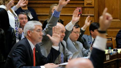 The Georgia Senate voted 40-0 on Thursday to create a DeKalb County Charter Review Commission. but the state House didn’t agree to an amendment to the legislation. In this photo, senators were voting on legislation last week for state intervention in low-performing schools. BOB ANDRES  /BANDRES@AJC.COM