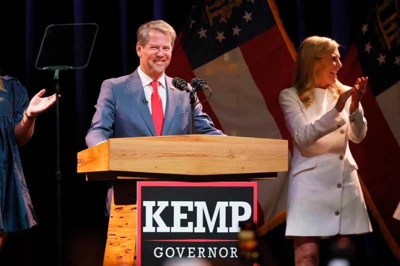 Gov. Brian Kemp focused his reelection campaign on the economy, and it worked, said one of his predecessors in the Governor's Mansion. “One of the reasons that Kemp connected is he talked about jobs,” said Roy Barnes, the state's last Democratic governor. “It was the most harmful thing to Democrats — they need a clear message.” (Jason Getz / Jason.Getz@ajc.com)