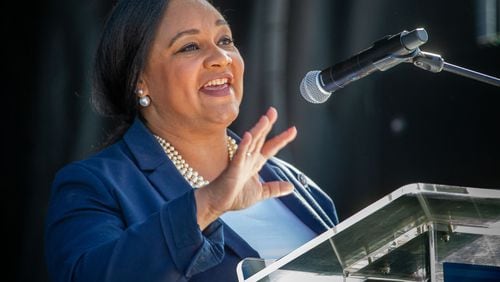 Conditions are not ideal for Democrats running this year's elections despite the party's significant gains in 2020. High inflation and President Joe Biden's low approval ratings are among the problems they face. But U.S. Rep. Nikema Williams, the chair of the state Democratic Party, remains upbeat. “A lot of people are writing us off, saying 2020 was a fluke,” Williams said. “But it was no fluke. It was about hard work and mobilizing in every county. Georgia Democrats have delivered, and we’re going to continue that momentum.” (Photo: Steve Schaefer for The Atlanta Journal-Constitution)