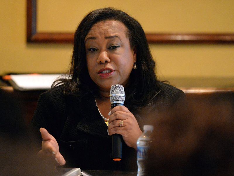 Former DeKalb County Commissioner Sharon Barnes Sutton has been found guilty of extorting a county subcontractor in connection with a $1.8 million contract. She was also acquitted on a bribery charge. (Kent D. Johnson/AJC file photo)