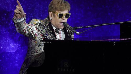 Elton John will visit Atlanta for what he says is his final tour with two shows later this year. Photo: AP