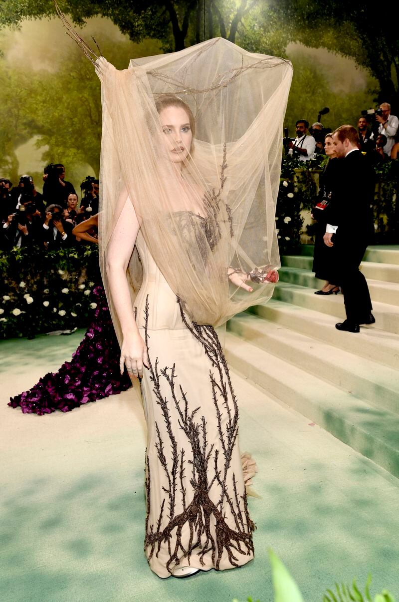 Lana Del Rey attends The Metropolitan Museum of Art's Costume Institute benefit gala celebrating the opening of the "Sleeping Beauties: Reawakening Fashion" exhibition on Monday, May 6, 2024, in New York. (Photo by Evan Agostini/Invision/AP)