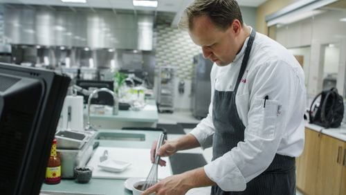 Stuart Tracy in the Chick-fil-A test kitchen.