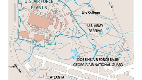 Public comments are being received through July 25 on whether to renew or deny a hazardous waste permit at U.S. Air Force Plant 6 that is operated by Lockheed Martin in Marietta. (Courtesy of the U.S. Department of the Interior/U.S. Geological Survey)