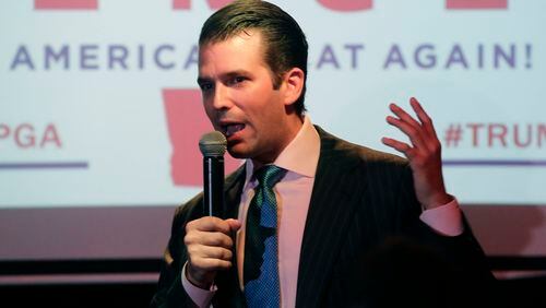 Donald Trump Jr. appeared Tuesday night on Fox News and defended himself for meeting with a Russian lawyer in hopes of receiving damaging information on Hillary Clinton during the 2016 presidential campaign. A Fox News host later that night said that “collusion is not illegal.” BOB ANDRES /BANDRES@AJC.COM