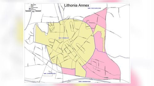 This is a map of Lithonia's proposed annexation.